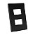 PLACA P/ 2 MODULOS SEPA. SEM SUP. 4X2 -ENERBRAS DUBAI PRETO - Imagem 1