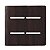 PLACA P/ 4 INTERRUPTORES HORIZONTAIS COM SUPORTE 4X4 - DICOMPEL NOVARA TABACO - DNV1500/56TC - Imagem 1