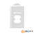 PLACA P/ 1 INTERRUPTOR + 2 TOMADAS  4X2 - NOVARA BRANCO - Imagem 1