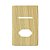 PLACA P/ 1 INTERRUPTOR + TOMADA COM SUPORTE 4X2 - NOVARA MAPLE - Imagem 1