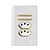 CJ INTERRUPTOR DUPLO SIMPLES + TOMADA DUPLA 10A 4X2 - NOVARA BRANCO GOLD - Imagem 1
