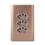 CJ TOMADA TRIPLA 10A 4X2 - NOVARA OURO ROSE CROMADO - Imagem 1