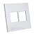 PLACA P/ 4 MODULOS JUNTOS SEM SUPORTE 4X4 -  ENERBRAS DUBAI BRANCO - ED5312-ES - Imagem 1
