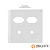 PLACA P/ 2 TOMADAS + 2 FUROS COM SUPORTE 4X4 - NOVARA BRANCO - Imagem 1