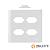 PLACA P/ 4 TOMADAS COM SUPORTE 4X4 - NOVARA BRANCO - Imagem 1