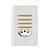 CJ INTERRUPTOR QUADRUPLO PARALELO + TOMADA 10A (ESPECIAL)4X2 -  NOVARA BRANCO GOLD - Imagem 1