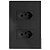 CJ TOMADA DUPLA 10A + 20A 4X2 - RECTA HOME GRAFITE SATIN FOSCO - Imagem 1