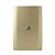 CJ COAXIAL ( ANTENA ) COM SUPORTE 4X2 - DICOMPEL NOVARA DOURADO - Imagem 1