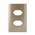 PLACA P/ 2 TOMADAS HORIZONTAL COM SUPORTE 4X2 - NOVARA CHAMPANHE - Imagem 1