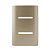 PLACA P/ 2 INTERRUPTORES  HORIZONTAL COM SUPORTE 4X2 - NOVARA CHAMPANHE - Imagem 1