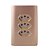 CJ TOMADA TRIPLA 10A COM SUPORTE 4X2 - NOVARA OURO ROSE GOLD - Imagem 1