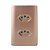CJ TOMADA DUPLA 20A C/ SUPORTE 4X2 - NOVARA OURO ROSE GOLD - Imagem 1