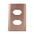 PLACA P/ 2 TOMADAS  4X2 - NOVARA OURO ROSE - Imagem 1