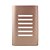 PLACA P/ 6 INTERRUPTORES HORIZONTAIS (ESPECIAL) - NOVARA OURO ROSE - Imagem 1