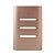 PLACA P/ 3 INTERRUPTORES  C/ SUPORTE 4X2 - NOVARA OURO ROSE - Imagem 1