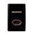 CJ INTERRUPTOR SIMPLES + TOMADA 20A 4X2 - NOVARA PRETO BRILHANTE GOLD - Imagem 1