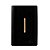 CJ INTERRUPTOR INTERMEDIARIO VERTICAL 4X2 - NOVARA PRETO BRILHANTE  GOLD - Imagem 1