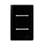 CJ INTERRUPTOR DUPLO SIMPLES 4X2 - NOVARA PRETO BRILHANTE CROMADO - Imagem 1