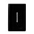 CJ INTERRUPTOR BIPOLAR SIMPLES VERTICAL 4X2 - NOVARA PRETO BRILHANTE CROMADO - Imagem 1