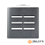 PLACA P/ 6 INTERRUTORES HORIZONTAL C/ SUPORTE 4X4 - NOVARA PRETO GRAFITE - Imagem 1