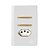 CJ INTERRUPTOR DUPLO PARALELO + TOMADA 10A 4X2 - NOVARA BRANCO GOLD - Imagem 1