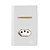 CJ INTERRUPTOR SIMPLES + TOMADA 10A 4X2 - NOVARA BRANCO GOLD - Imagem 1