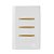 CJ INTERRUPTOR TRIPLO PARALELO 4X2 - NOVARA BRANCO GOLD - Imagem 1