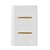 CJ INTERRUPTOR DUPLO PARALELO COM SUPORTE 4X2 - NOVARA BRANCO GOLD - Imagem 1