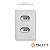 CJ DUPLO USB 2.0 COM SUPORTE 4X2 - DICOMPEL NOVARA BRANCO CROMADO - DNV1200/63BRCR - Imagem 1