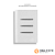 CJ INTERRUPTOR TRIPLO SIMPLES 4X2 - NOVARA BRANCO CROMADO - Imagem 1
