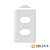 PLACA P/ 2 TOMADAS  COM SUPORTE 4X2 - NOVARA BRANCO - Imagem 1