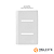 PLACA P/ 2 INTERRUPTORES  COM SUPORTE 4X2 - NOVARA BRANCO - Imagem 1