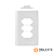 PLACA P/ 3 TOMADAS COM SUPORTE 4X2 - DICOMPEL NOVARA BRANCO - Imagem 1