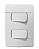 CJ INTERRUPTOR DUPLO (1 SIMPLES+1 PARALELO) 4X2 - ENERBRAS NEO SOTTILE - Imagem 1