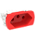 MÓDULO TOMADA 20A VERMELHO - ENERBRAS NEO SOTTILE - Imagem 1