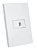 CJ PLACA FURO HORIZONTAL 4X2  - ENERBRAS DUBAI BRANCO - ED5411-E2 - Imagem 1