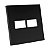 PLACA P/ 2 MODULOS COM SUPORTE 4X4 - ENERBRAS DUBAI PRETO - Imagem 1