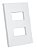 PLACA P/ 2 MODULOS SEPARADOS 4X2 - ENERBRAS DUBAI BRANCO - Imagem 1