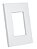 PLACA P/ 3 MODULOS HORI. COM SUP. 4X2-ENERBRAS DUBAI BRANCO - Imagem 1