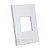 PLACA P/ 2 MODULOS JUNTOS SEM SUPORTE 4X2  - ENERBRAS DUBAI BRANCO - ED5311-E5 - Imagem 1