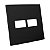 PLACA P/ 2  MODULOS SEM SUPORTE 4X4  - ENERBRAS DUBAI PRETO - Imagem 1