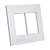 PLACA  P/ 6 MODULOS SEM SUPORTE 4X4  - ENERBRAS DUBAI BRANCO - Imagem 1