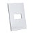 PLACA P/ 1 MODULO HORI. SEM SUP. 4X2-ENERBRAS DUBAI BRANCO - Imagem 1