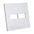 PLACA P/ 2  MODULOS SEM SUPORTE 4X4 - ENERBRAS DUBAI BRANCO - Imagem 1