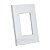 PLACA P/ 3 MODULOS HORI. SEM SUP. 4X2 -ENERBRAS DUBAI BRANCO - Imagem 1