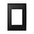 PLACA P/ 3  MODULOS COM SUP.  4X2 -  PIAL PLUS + PRETO  ONIX - Imagem 1
