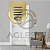 CJ INTERRUPTOR QUADRUPLO (2 SIMPLES + 2 PARALELO ) + TOMADA 10A(ESPECIAL) 4X2 - NOVARA GLASS DOURADO CROMADO - Imagem 2