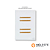 CJ INTERRUPTOR QUADRUPLO 2 SIMPLES+2 PARALELOS (ESPECIAL) 4X2 - NOVARA GLASS BRANCO GOLD - Imagem 1