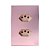 CJ TOMADA DUPLA 20A COM SUPORTE 4X2 - NOVARA GLASS OURO ROSE / GOLD - Imagem 1