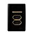 CJ INTERRUPTOR SIMPLES + TOMADA DUPLA 20A 4X2 - NOVARA PRETO BRILHANTE GOLD - Imagem 1